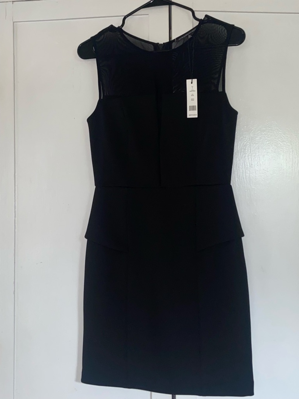 W118 by Walter Baker Black Sleeveless Peplum Sheath Dress